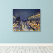カミーリピサロ – ブールバードモンマルトルアットナイト キャンバスプリント (インサイチュ (ウッドフロア))