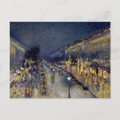 カミーリピサロ – ブールバードモンマルトルアットナイト ポストカード (正面)