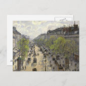 カミーリピサロ – ブールバードモンマルトル春 ポストカード (正面/裏面)