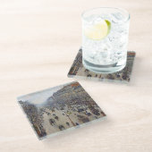 カミーリピサロ – ブールバードモンマルトル、朝 ガラスコースター (アングル)