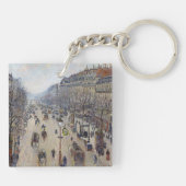 カミーリピサロ – ブールバードモンマルトル、朝 キーホルダー (裏面)