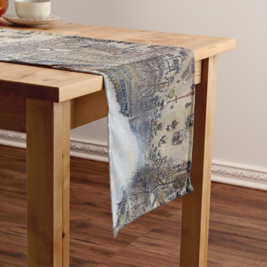 カミーリピサロ – ブールバードモンマルトル、朝 ショートテーブルランナー (インサイチュ)