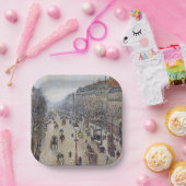 カミーリピサロ – ブールバードモンマルトル、朝 ペーパープレート (パーティー)