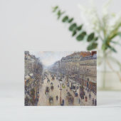 カミーリピサロ – ブールバードモンマルトル、朝 ポストカード (スタンド正面)