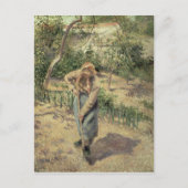 カミーリピサロ |果樹園を掘る女性, 18 ポストカード (正面)