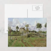 カミーリピサロ |風景、ルーベチエンネス、c.1872 ポストカード (正面/裏面)