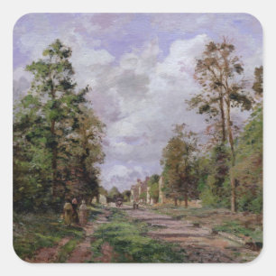 カミーリピサロ   Louveciennes, 1871への道 スクエアシール