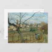 カミーリピサロ | The Fence, 1872 (キャンバス上の油) ポストカード (正面/裏面)