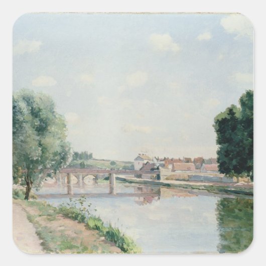 カミーリピサロ The Railway Bridge, Pontoise スクエアシール (正面)