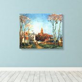 カミーリピサロVoisinの村への入り口 キャンバスプリント (インサイチュ (ウッドフロア))