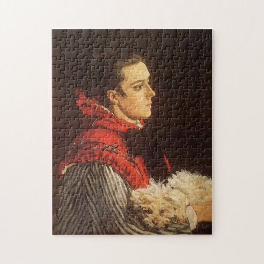 カミールウィズスモールドッグモネファインアート ジグソーパズル (縦)