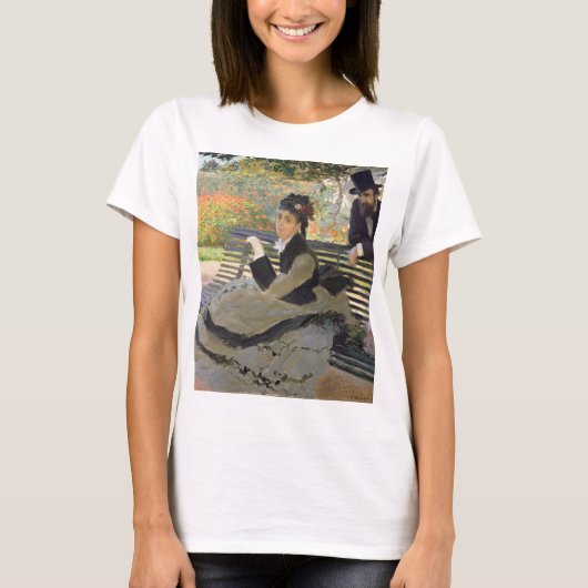 カミールモネオンザベンチクロードモネ Tシャツ (正面)