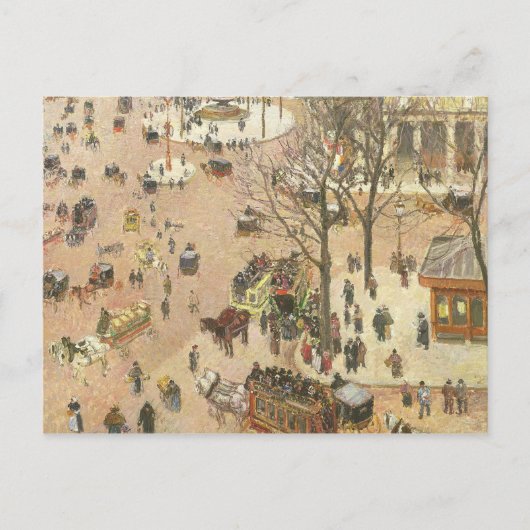 カミール・ピサロ | フランス劇場広場, 1898 ポストカード (正面)