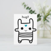 カミ – 心のあるバニー、ハグ？ハガキ ポストカード (スタンド正面)