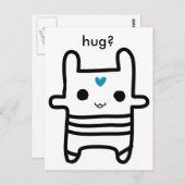 カミ – 心のあるバニー、ハグ？ハガキ ポストカード (正面/裏面)