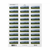 カムチャッカの美しい夏の火山風景 ラベル (フルシート)