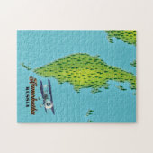 カムチャッカ半島ロシアの旅行地図。 ジグソーパズル (横)