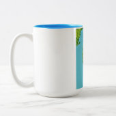 カムチャッカ半島ロシアの旅行地図。 ツートーンマグカップ (左)