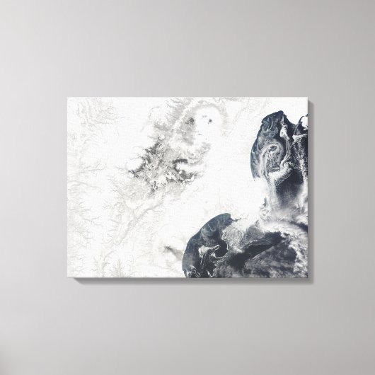 カムチャッカ半島中部の火山 キャンバスプリント (正面)