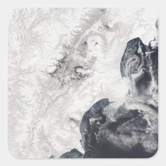 カムチャッカ半島中部の火山 スクエアシール (正面)