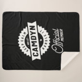 カムディパーソナライズされたン名誕生日ギフト シェルパブランケット (正面(横))