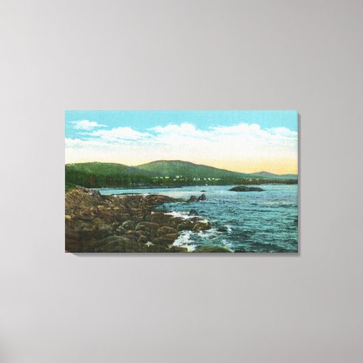 カムデンハーバー近くの海岸の眺め キャンバスプリント (正面)