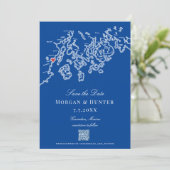 カムデンメインマップエレガントQRコード セーブザデート (スタンド正面)