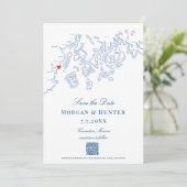 カムデンメインマップエレガントQRコード セーブザデート (スタンド正面)