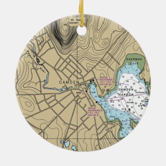 カムデンメイン航海のグラフ セラミックオーナメント (裏面)