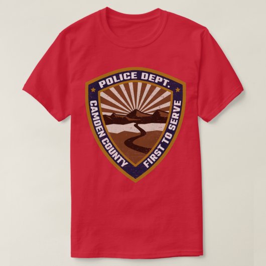 カムデン郡PD 擦り切れた RxTp Tシャツ (デザイン正面)