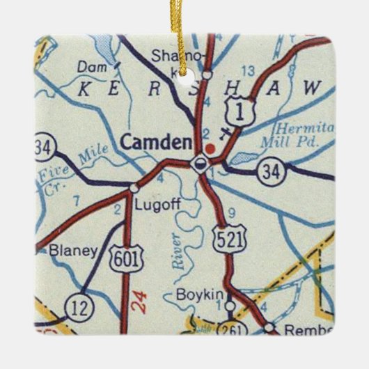 カムデンSCヴィンテージ セラミックオーナメント (正面)