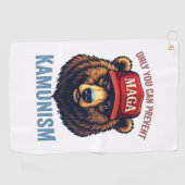 カムニズムを防ぐのはあなただけだ ゴルフタオル (横)