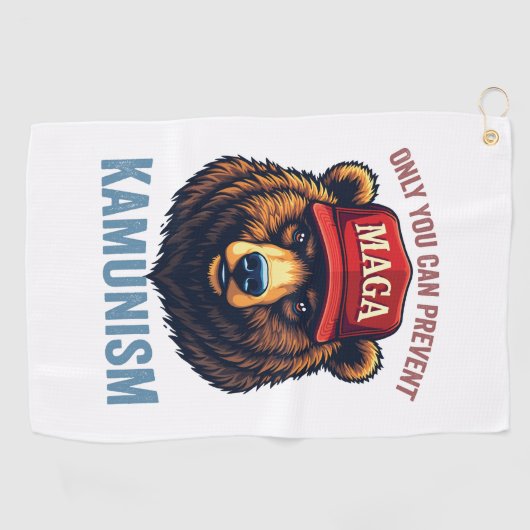 カムニズムを防ぐのはあなただけだ ゴルフタオル (横)