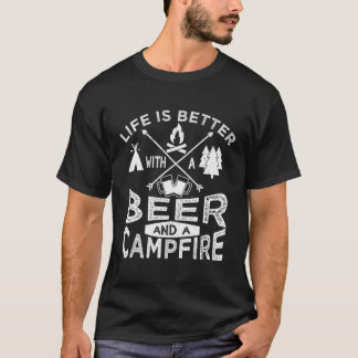 カムビールキャンプファイアテント Tシャツ