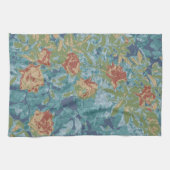 カムフラージュおよび花 キッチンタオル (横)