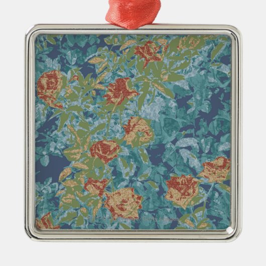 カムフラージュおよび花 メタルオーナメント (正面)