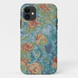 カムフラージュおよび花 iPhone 11 ケース