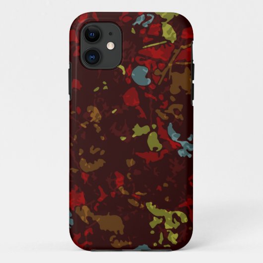 カムフラージュに対するカラフルの葉そして花 Case-Mate iPhoneケース (裏面)