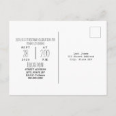 カムフラージュのシカの誕生日 インビテーションポストカード (裏面)