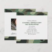 カムフラージュのパーティの招待状 招待状 (正面/裏面)