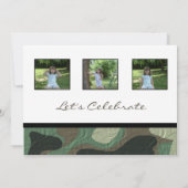 カムフラージュのパーティの招待状 招待状 (裏面)