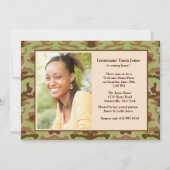 カムフラージュのブラウンの写真の招待状 招待状 (正面)