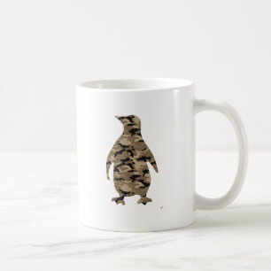 カムフラージュのペンギンのシルエット コーヒーマグカップ