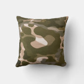 カムフラージュの星のステンシルヴィンテージ クッション (裏面)