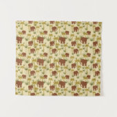 カムフラージュの象そしてやし タペストリー (正面(横))