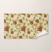 カムフラージュの象そしてやし バスタオルセット (ハンドタオル)