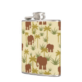 カムフラージュの象そしてやし フラスク (左)