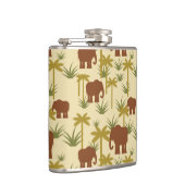 カムフラージュの象そしてやし フラスク (右)