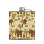 カムフラージュの象そしてやし フラスク (裏面)