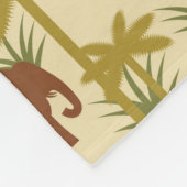 カムフラージュの象そしてやし フリースブランケット (角)